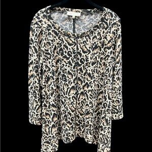 Jones New York Leopard Print Top - Size L
